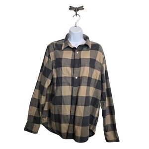🔴 3/$15 Arizona Flannel Button Up Shirt Men's Check Long Sleeve Outdoors M